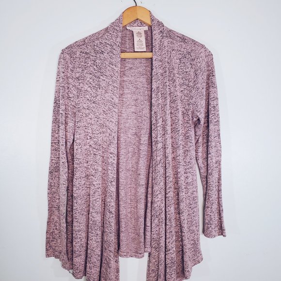 Philosophy Lavender Black Marbled Asymmetrical Cardigan M - Picture 4 of 10